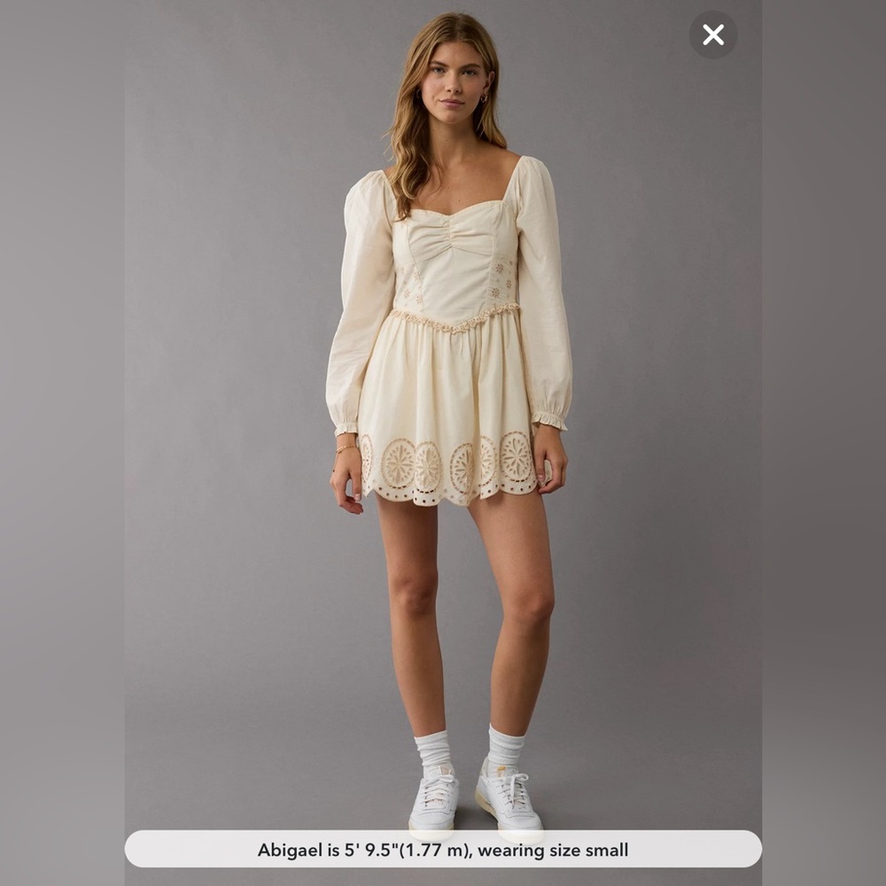 American Eagle NWT Long Sleeve Sweetheart Mini Dress